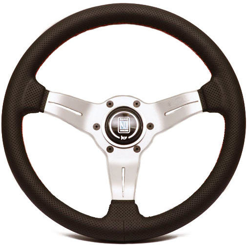 Nardi Deep Corn Perforated Leather with White Anodized Spokes