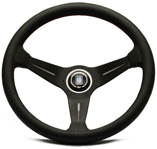 Nardi Deep Corn Perforated Leather with Black Spokes