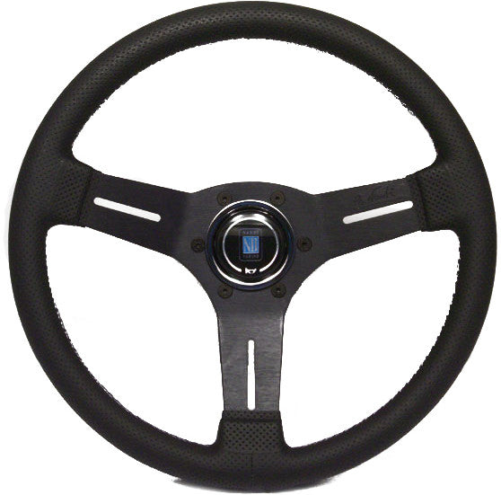 Nardi Competition Perforated Leather with Black Spokes
