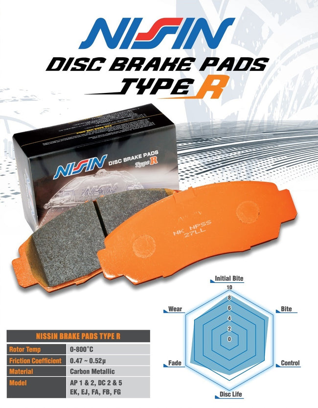 NISSIN Disc Brake Pads - Type R - (Rear)